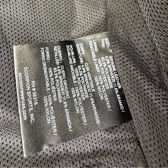 Get Stung Scorpion EXO Leather Motorcycle Riding jacket - Picture 15 of 15